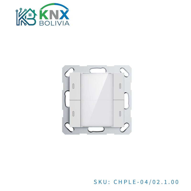 Pulsador Domótico KNX Sensor Plus de 2 Teclas (55mm) - GVS (Blanco)